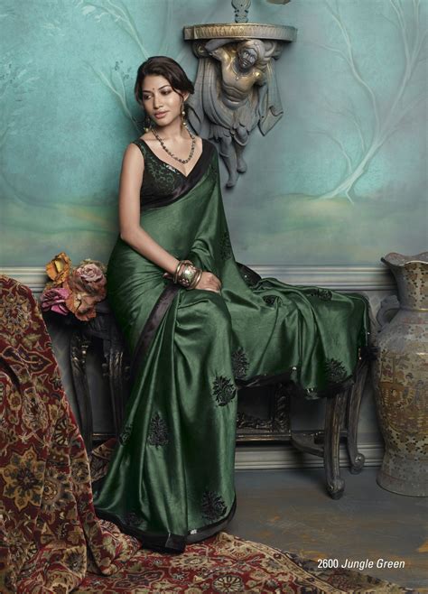 satin saree aunty back|dark green sarees for women.